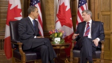 Barack Obama Meets with Canadian Prime Minister Stephen Harper